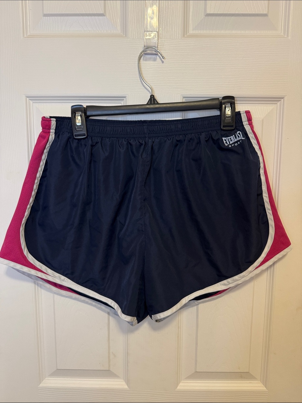 Everlast Navy Athletic Shorts with Pink Side Panels